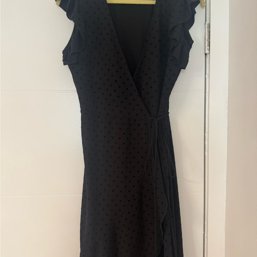 Tyche Black Asymmetrical Sheath Dress